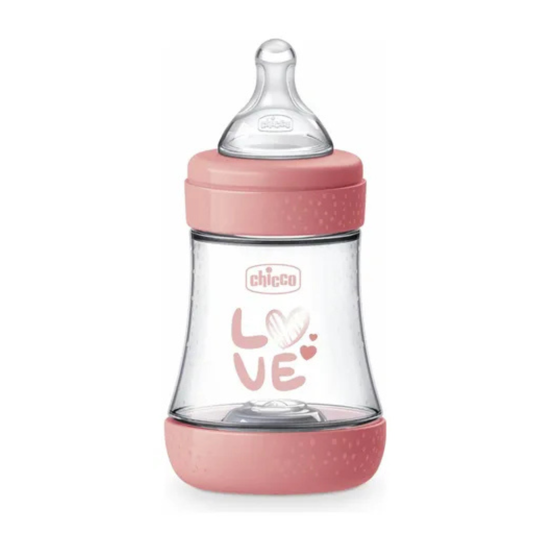 Mamadera Chicco Perfect5 150ml 0m+ Flujo Lento Color Rosa