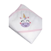 Toalla Con Capucha Bordada 100% Algodón ( 70 Cm X 75 Cm )